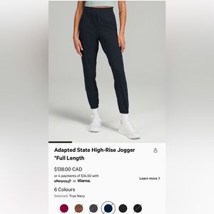 Adapted State High-Rise Joggers *full length
